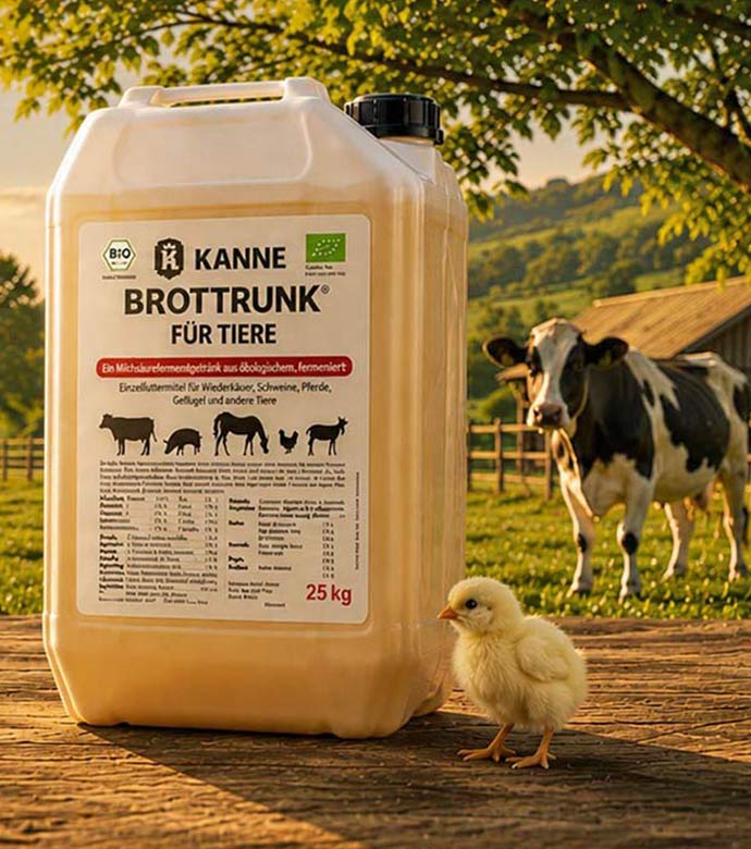 Kanne Bio Brottrunk 25kg probiotikai karvėms vištoms kiaulėms ekologinis pašaras